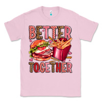 Bubblegum Pink hamburger potatoes better together olivia Classic Tee - OliviaCreatesArt