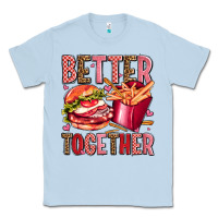 Dusty Blue hamburger potatoes better together olivia Classic Tee - OliviaCreatesArt