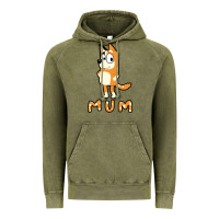 Vintage Olive bluey mom Vintage Hoodie - linhVisuals
