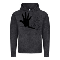 Vintage Black rabbit hand shadow Vintage Hoodie - linhVisuals