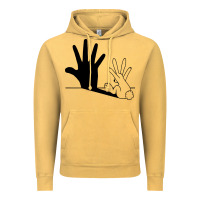Vintage Mustard rabbit hand shadow Vintage Hoodie - linhVisuals