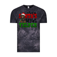 Cloud Black Santa's Little Yelper Vintage Tee - FaDigitalArtStudio