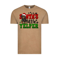 Vintage Coffee Santa's Little Yelper Vintage Tee - FaDigitalArtStudio