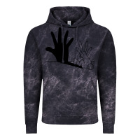 Cloud Black rabbit hand shadow Vintage Hoodie - linhVisuals