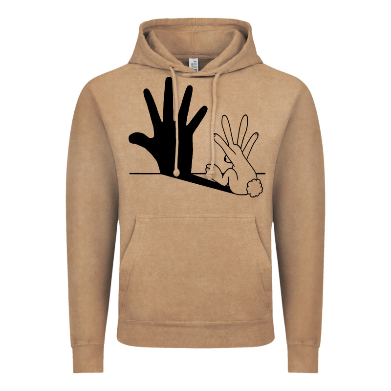 Rabbit Hand Shadow Vintage Hoodie by linhVisuals | Teevron