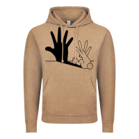 Vintage Coffee rabbit hand shadow Vintage Hoodie - linhVisuals
