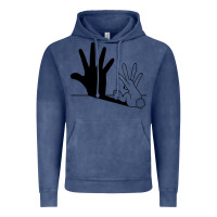 Vintage Denim rabbit hand shadow Vintage Hoodie - linhVisuals