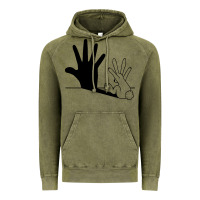 Vintage Olive rabbit hand shadow Vintage Hoodie - linhVisuals