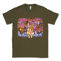 Army Green easter bunny egg leopard background Classic Tee - Artiststas