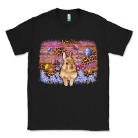 Black easter bunny egg leopard background Classic Tee - Artiststas