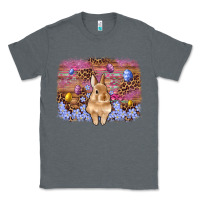 Charcoal Heather easter bunny egg leopard background Classic Tee - Artiststas