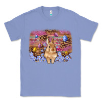 Colony Blue easter bunny egg leopard background Classic Tee - Artiststas