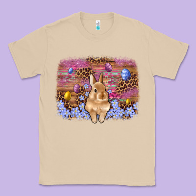 Easter Bunny Egg Leopard Background Classic Tee Designed By Artiststas