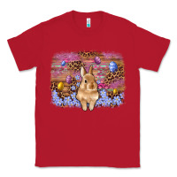 Red easter bunny egg leopard background Classic Tee - Artiststas