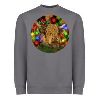 Storm Brown Cow Christmas Heavyweight Sweatshirt - RanaPortraitStore
