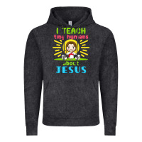 Vintage Black i teach tiny humans about jesus Vintage Hoodie - linhVisuals