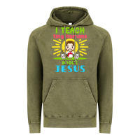 Vintage Olive i teach tiny humans about jesus Vintage Hoodie - linhVisuals