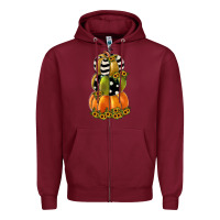 Burgundy pumpkin polka dot, sunflower Zipper Hoodie - JahusDesignShop