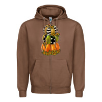 Chestnut pumpkin polka dot, sunflower Zipper Hoodie - JahusDesignShop