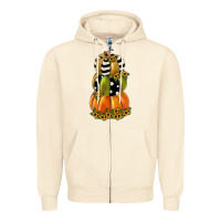 Pumpkin Polka Dot, Sunflower Zipper Hoodie | Teevron