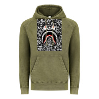 Vintage Olive Bape Shark Army Vintage Hoodie - linhVisuals
