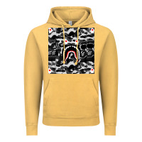 Vintage Mustard Bape Shark Army Vintage Hoodie - linhVisuals