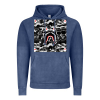 Vintage Denim Bape Shark Army Vintage Hoodie - linhVisuals