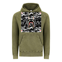 Vintage Olive Bape Shark Army Vintage Hoodie - linhVisuals