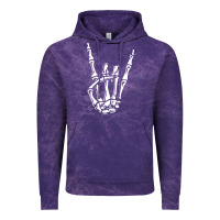 Cloud Purple rock on skeleton hand Vintage Hoodie - linhVisuals