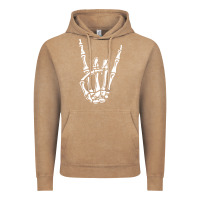 Vintage Coffee rock on skeleton hand Vintage Hoodie - linhVisuals
