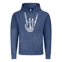 Rock On Skeleton Hand Vintage Hoodie | Teevron