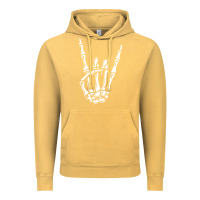 Vintage Mustard rock on skeleton hand Vintage Hoodie - linhVisuals