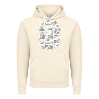 Vintage Artic Gorilla Head Shot Vintage Hoodie - linhVisuals