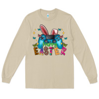 Mushroom Happy Easter Gamer Long Sleeve Tee - CowhideDigitalArt