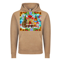 Vintage Coffee Christmas cowboy gnome Vintage Hoodie - CowhideDigitalArt