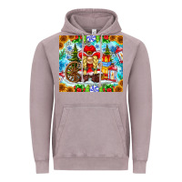 Vintage Zinc Christmas cowboy gnome Vintage Hoodie - CowhideDigitalArt