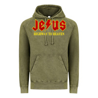 Vintage Olive jesus rocks highway to heaven Vintage Hoodie - linhVisuals