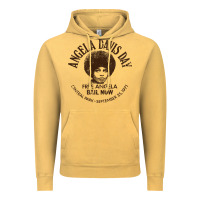 Vintage Mustard angela davis day 70s black rights Vintage Hoodie - linhVisuals