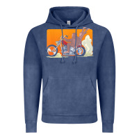 Vintage Denim bigfoot t  shirt bigfoot riding motorcycle for biker sasquatch chick t Vintage Hoodie - linhVisuals