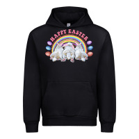Black Happy easter bunny tails Urban Hoodie - RanaPortraitStore