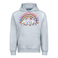 Heather Grey Happy easter bunny tails Urban Hoodie - RanaPortraitStore