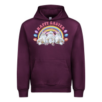 Mauve Wine Happy easter bunny tails Urban Hoodie - RanaPortraitStore