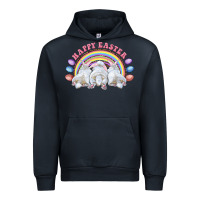 Navy Happy easter bunny tails Urban Hoodie - RanaPortraitStore