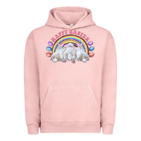 Pigment Salmon Happy easter bunny tails Urban Hoodie - RanaPortraitStore