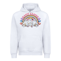 White Happy easter bunny tails Urban Hoodie - RanaPortraitStore