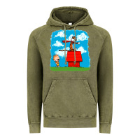 Vintage Olive Calvin Hobbes Vintage Hoodie - linhVisuals
