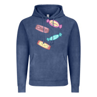 Vintage Denim candy pieces Vintage Hoodie - linhVisuals
