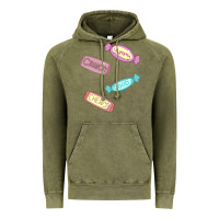 Vintage Olive candy pieces Vintage Hoodie - linhVisuals