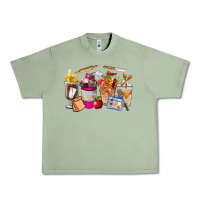 Oil Green Lunch Lady Coffee Cups Urban Heavy Tee - FaDigitalArtStudio