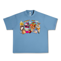 Pebble Blue Lunch Lady Coffee Cups Urban Heavy Tee - FaDigitalArtStudio